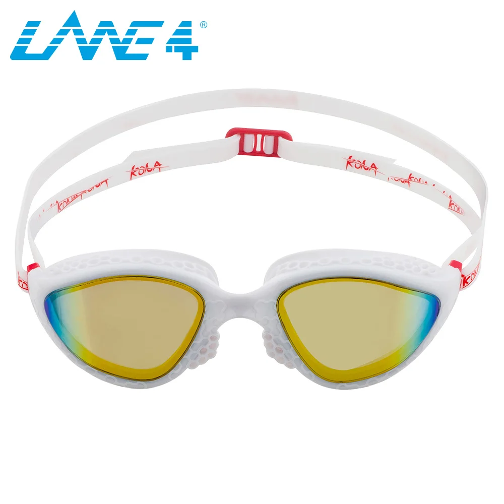 LANE4 Swimming Goggles Mirror Lenses Triathlon UV Protection for Adults 94510