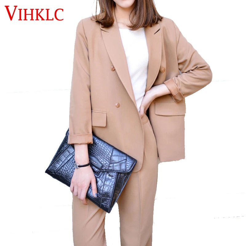 Beige Pant Suits for Women Custom made Ladies Business Suits Formal