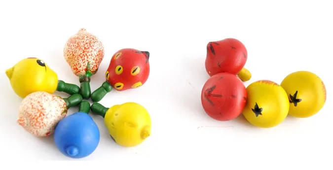 Красочный деревянный волчок Два шт в наборе случайный цвет игрушки для детей