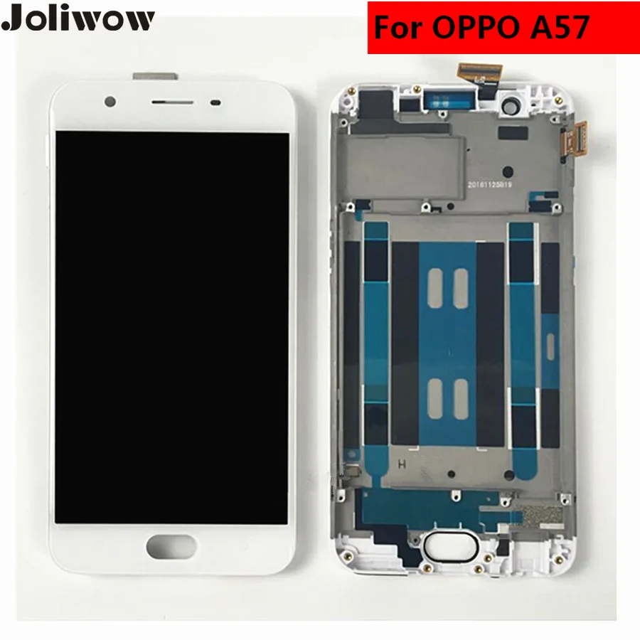 

joliwow For OPPO A57 & F3 Lite LCD Display+Touch Screen+frame+tools Digitizer Assembly Replacement for 5.2 inch