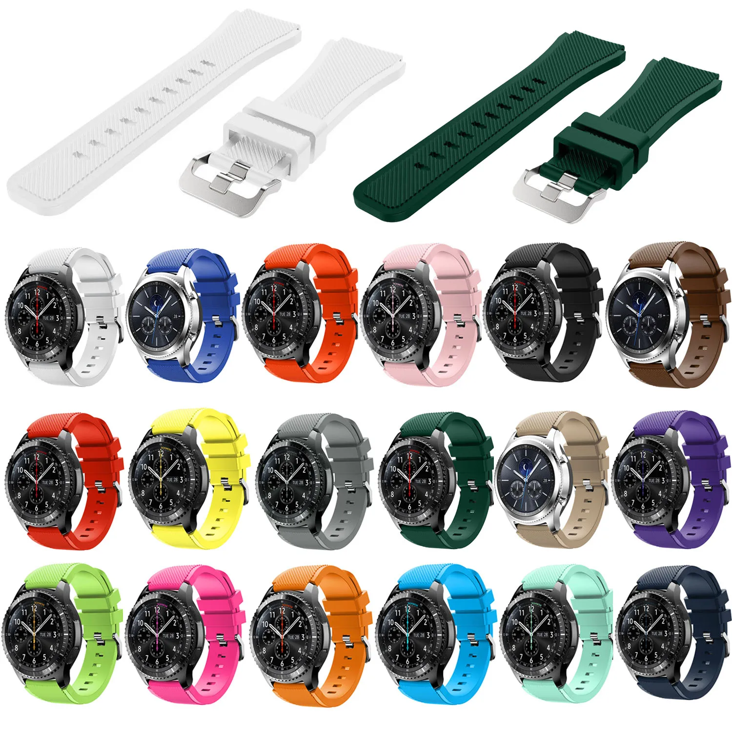 Dahase 18 colori cinturino per samsung gear s3 frontier banda di silicone  braccialetto per gear s3 classic sport gomma cinturino da polso|band  bracelet|watchband 18bracelet watchbands - AliExpress