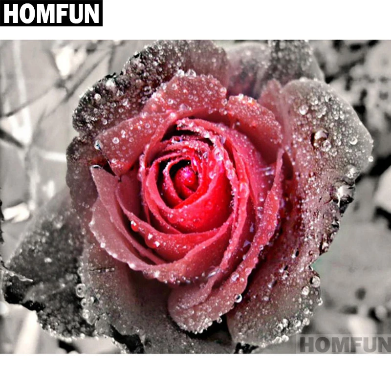 Алмазная 5D Вышивка сделай сам HOMFUN картина с квадратными/круглыми стразами