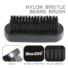 Bluezoo мужские средства ухода за бородой инструменты черные натуральные ручки из бука с Nylonhair борода щетка для укладки мужской уход за усами щетка