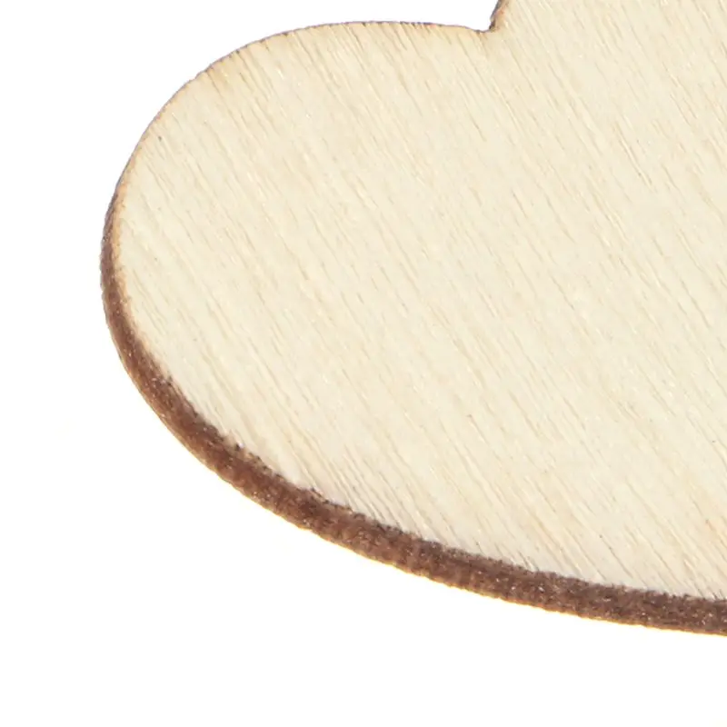 120 шт DIY сердце любовь пустой натурального деревянные диски украшения заготовка для рукоделия предложение свадебных декоров