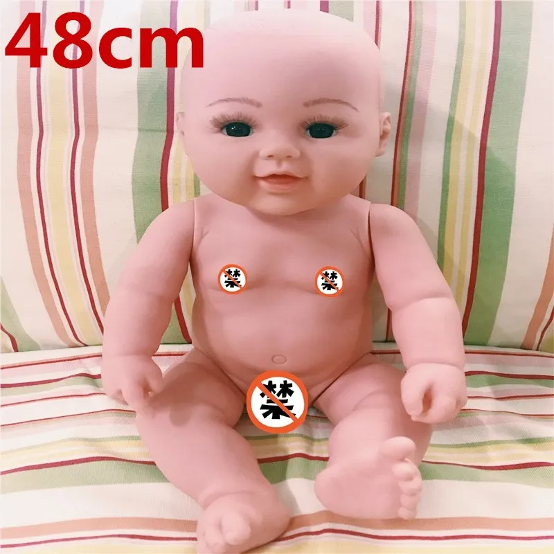 20 дюймов голые детские куклы-Реборн, полностью виниловая кукла, детские игрушки, подарки для душа, кукла-няня, инструменты, Детская кукла, форма, подарок ребенку - Цвет: 48cm