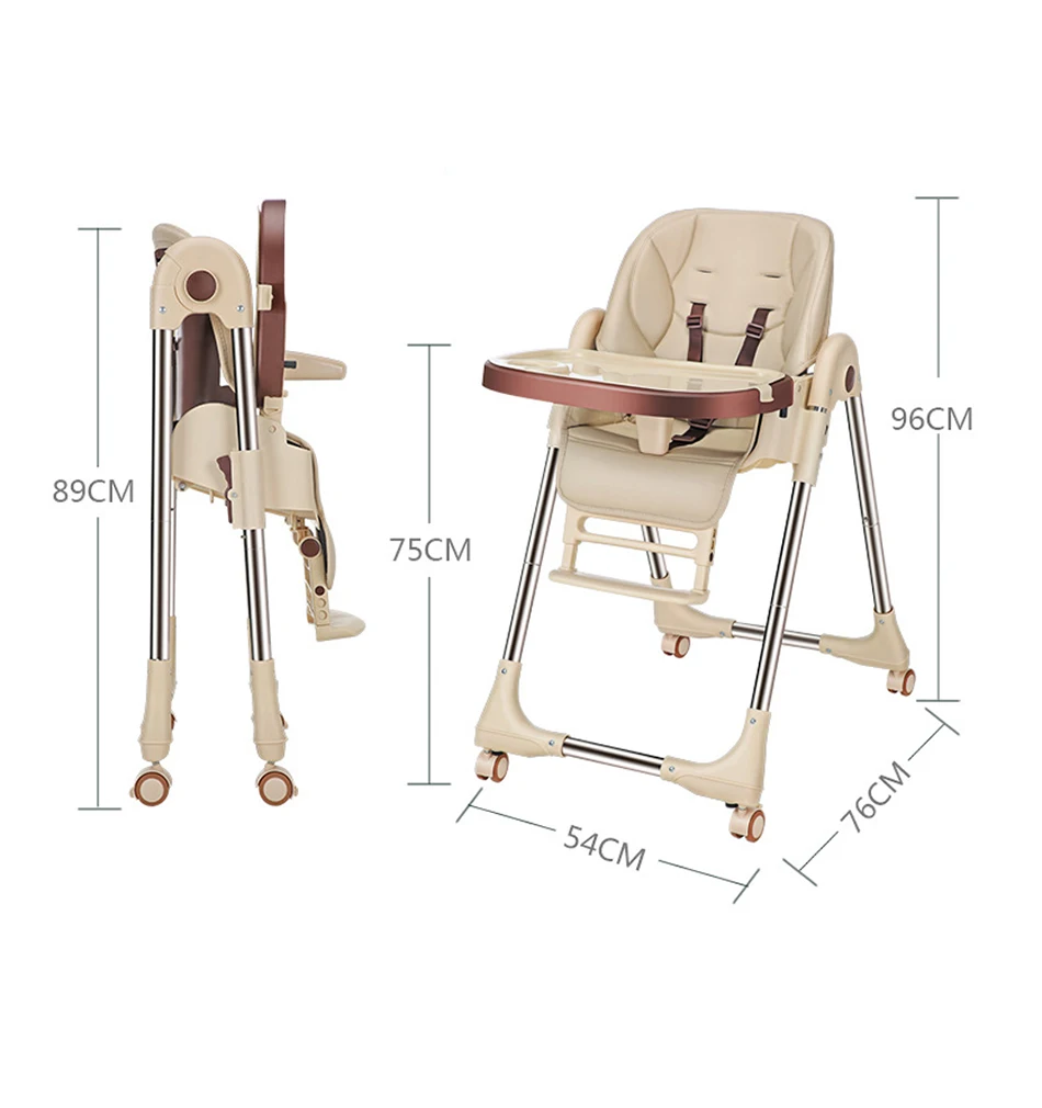 Складной высокий стульчик для кормления Регулируемый детский стул детское сиденье Грудное вскармливание Детское переносное обеденное кресло
