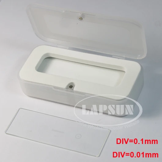 

2 in 1 Microscope Measurement Glass Micrometer Calibration Slide Scale Ruler DIV 0.01MM 0.1MM Microscope Stage Micrometer