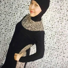 Мусульманский купальник, новинка, разные леопардовые принты, исламский арабский купальник, купальники, соединенный хиджаб, Мусульманский купальник, бикини