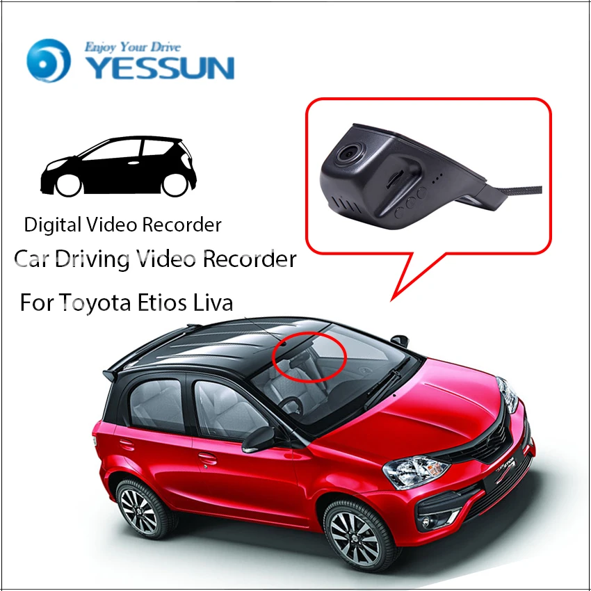 YESSUN Автомобильный видеорегистратор Цифровой видеорегистратор для Toyota Etios Liva фронтальная камера HD 1080 P