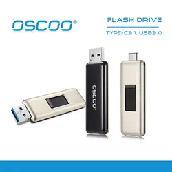 OSCOO USB 3,0 type-C 3,1 64G 32G 16G флэш-накопитель usb type-C с двумя дисками памяти U диск для смартфонов компьютеров MacBook