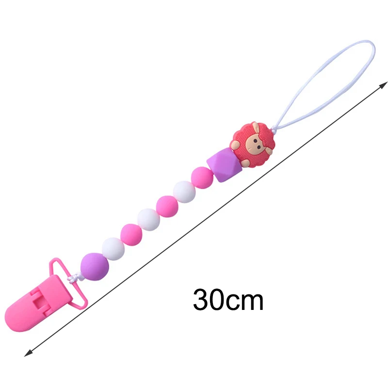 НОВАЯ ЦЕПОЧКА для детской соски клипсы с забавными овечками, Силиконовые бусы для прорезывания зубов зажимы для соски-пустышки держатель соски для малышей игрушки-Жвачки
