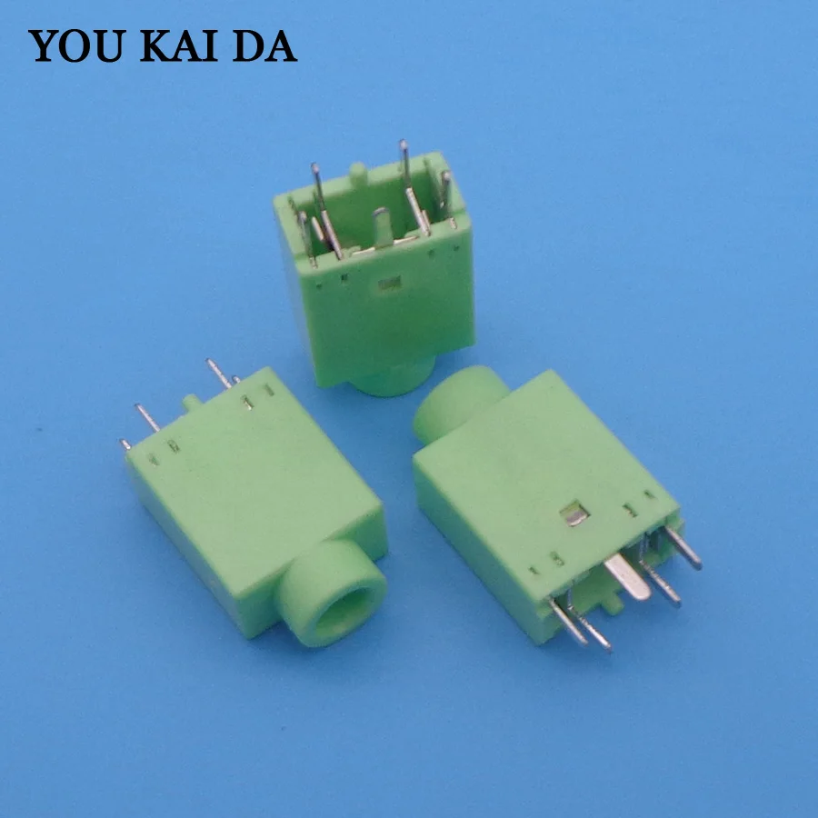Green 3.5mm Stereo Jack Socket Audio Jack Connector Pcb 3.5 Headphone