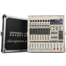 Flight Case Super Power Bluetooth USB SD Card Amplifier Mixer One Machine Digital Effect Processing Mixer Microphone System