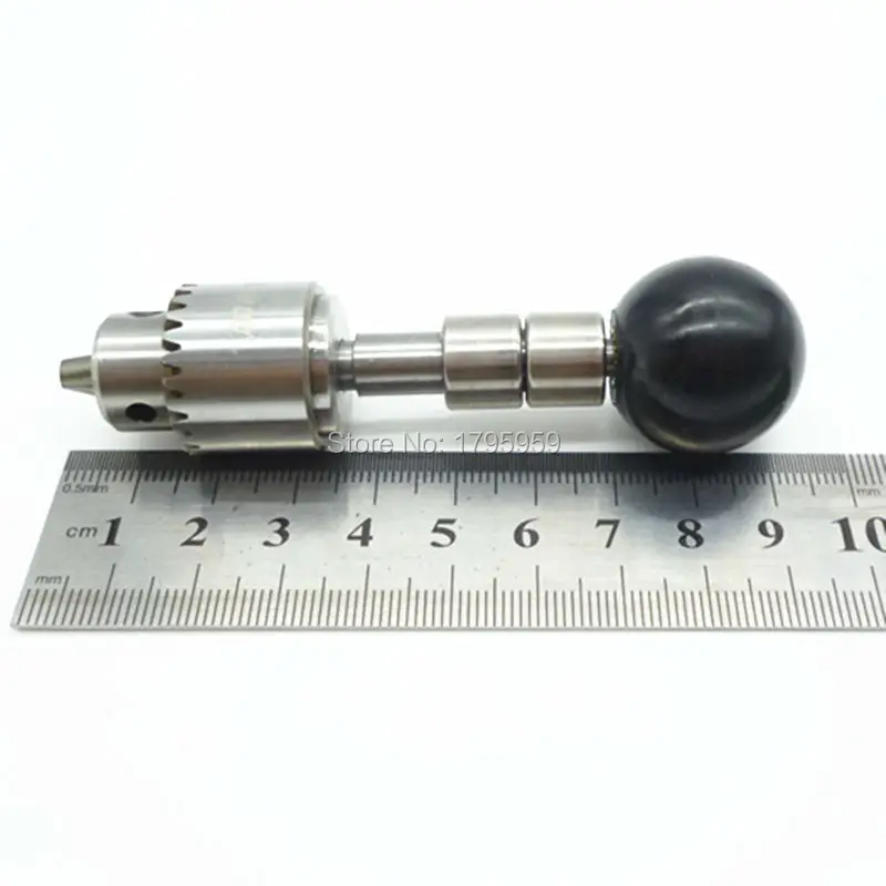 Pin Vise Round Plastic Ball Handle Swivel Head Hand Twist Drill Clamping Range 0.3-4mm Micro Stainless steel Manual Drilling Tools (18)