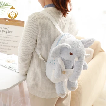 

1PCS Cute Cartoon Elephant Plush Backpack/Shoulder Bag, Girl makeup bag,, Kids Backpack, Holiday Gift