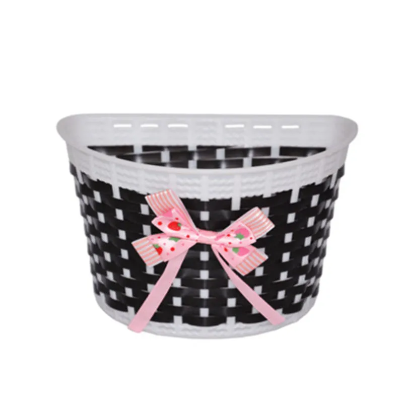 Clearance Bicycle Basket Front Bag Rear Hanging Basket Panniers Bike Bowknot Front Basket For Children Girl Gifts Cycling Accessories 6