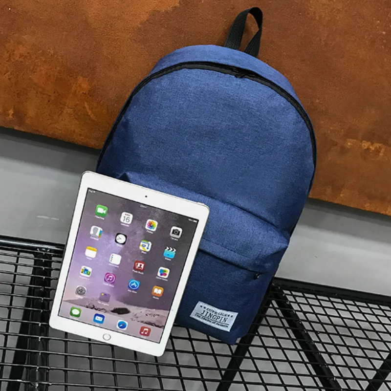 Simple de los hombres de la lona Mochila hombre Mochila estudiantes portátil paquete mujer de gran capacidad de viaje bolso Casual Mochila