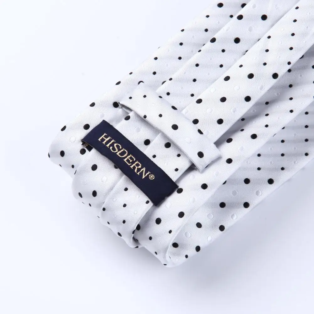 Hisdern Whtie Карманный квадратный однотонный галстук с ярким узором платок Набор модный клетчатый 8,5 см Шелковый плетеный подарок для мужчин ТВЧ