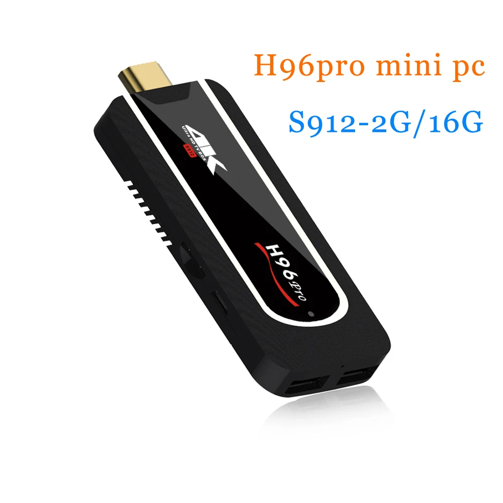 [WeChip]H96pro Mini PC S912 2G 16G 64bit android 7.1 TV Stick 2.4G Wifi chrome cast HDMI TV Stick 4K BT4.1 Full HD h96 pro plus