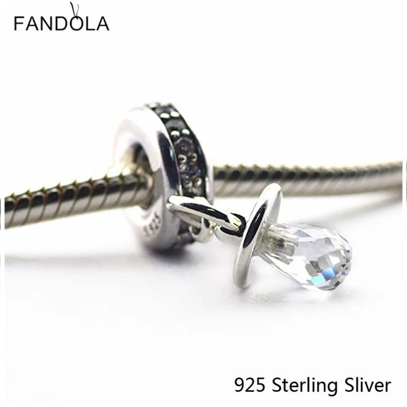 

CKK Authentic 925 Sterling Silver Pacifier Charms Original Fashion Beads Fits Bracelets & Bangle DIY Jewelry