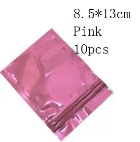 m pink ziplockbag 10 шт. DIY ремесло инструмент лазер пузырь мешок ручной работы голографический декор смола ювелирные изделия прозрачный карамельный цвет Упаковка Сумки Kawaii Arts - Цвет: m pink ziplockbag