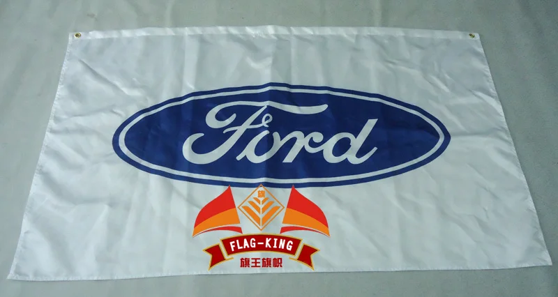 Белый флаг для гоночных автомобилей ford 90*150 см полиэстер баннер | Дом и сад