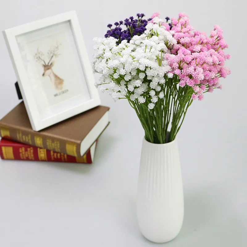 Flone Elegant Artificial Baby's Breath Gypsophila  Flower Plastic Flowers Plant Home (13)