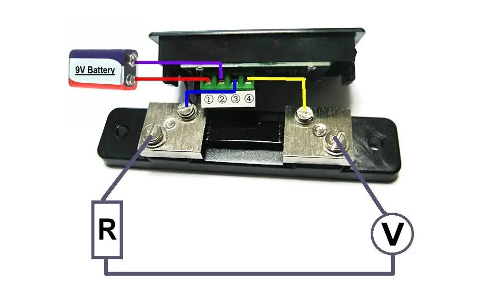 ЖК-дисплей OGO AMP Meter с шунтом 50A(OGO-AM50