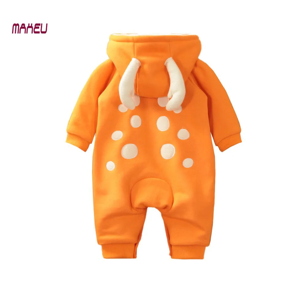 

2017 Baby Romper Autumn Winter Newbron Boy Girl Jumpsuit Cotton Plus Thick Baby Cloth with Animal Style