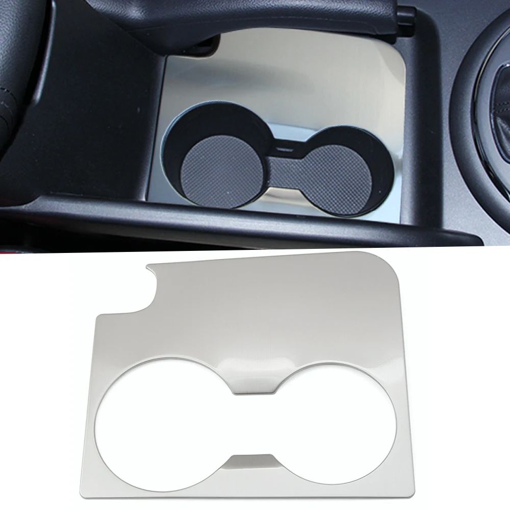 

Car-styling Stainless Steel water Cup holder frame decorative cover panel case For Kia Sportage R 2012-2015 auto Accessories