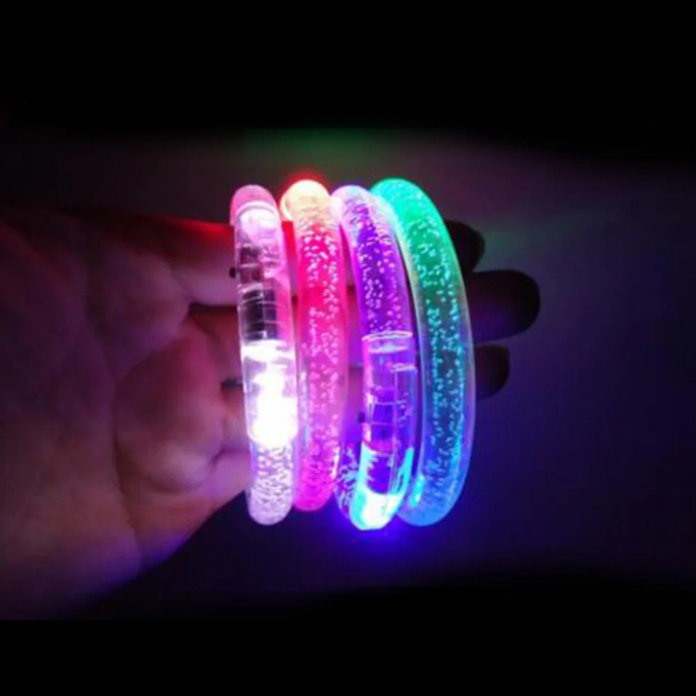 3PCS/lot Fashion Flashing Bracelet Wrist Band Happy Luminous Hand Ring