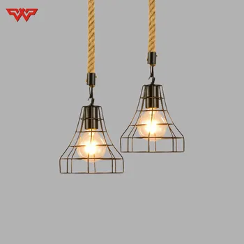 

Nordic Lamps Tieyi Hemp Rope Retro Bar Single-end Bar Industrial Wind Restaurant Chandelier Restaurant