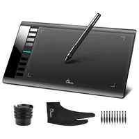 Parblo A610 (+ 10 дополнительных перья) Графика рисунок цифровой планшет 2048 Уровень ручка + противообрастающих перчатки (подарок)