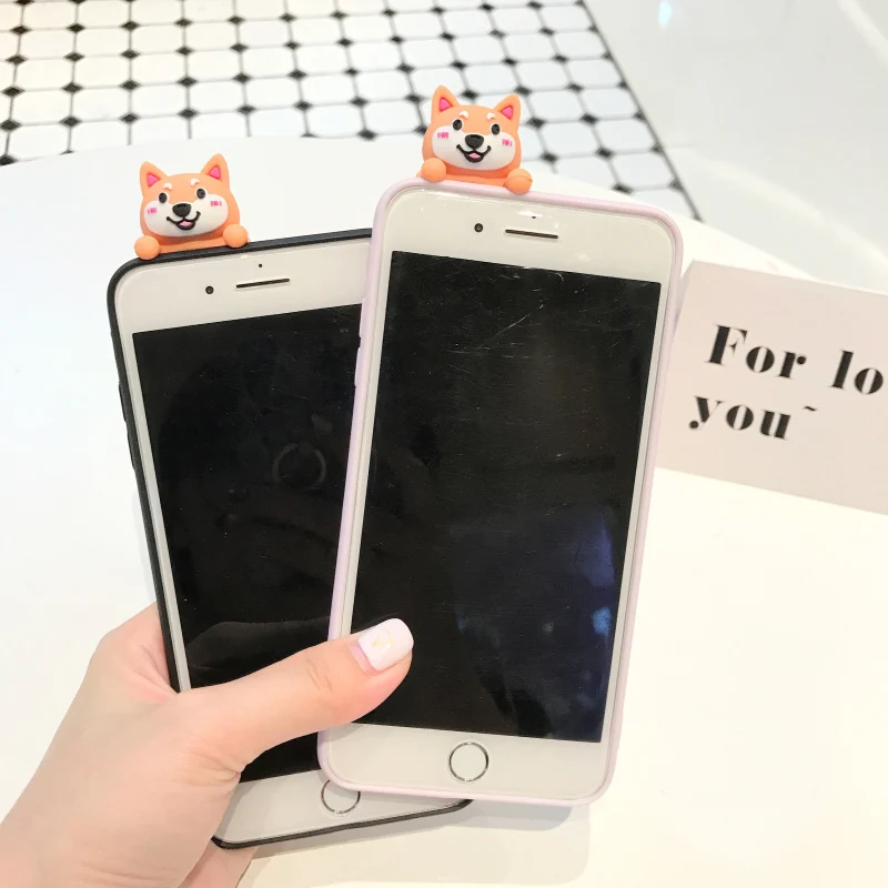 Для iphone 7 7 Plus 3D Welsh Corgi dog чехол для телефона s для iphone 6 6s 6plus 8 8plus милые игрушки для собак мягкий силиконовый чехол-накладка