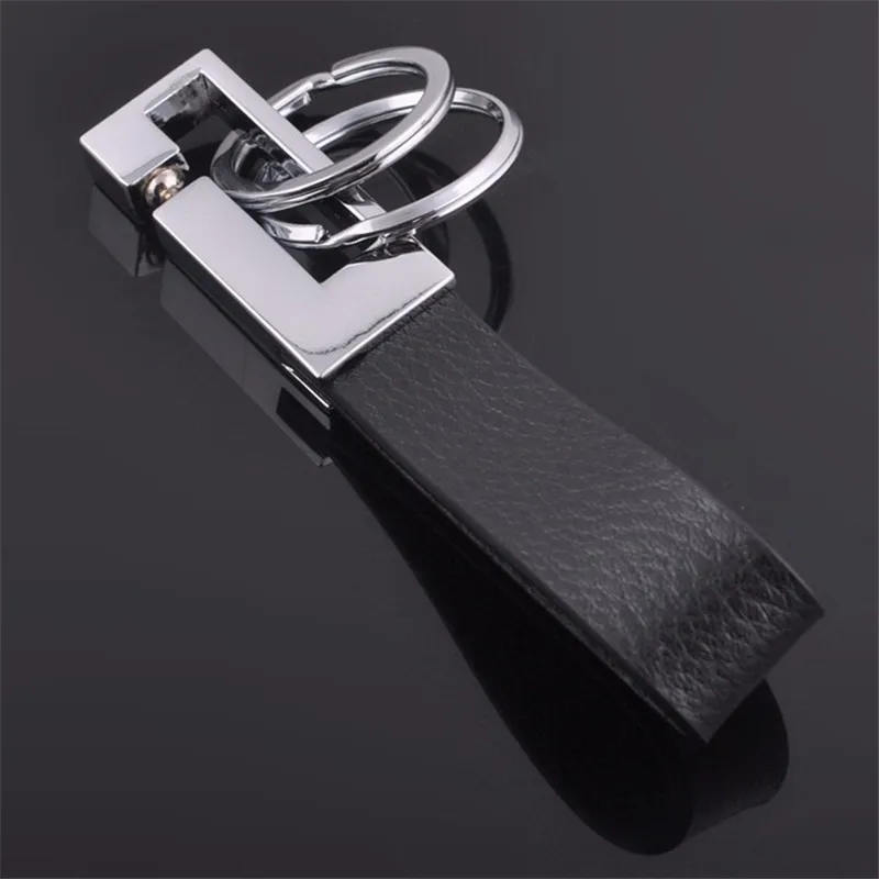 Creative Metal Leather Car Keyring Fashion Car-styling PU Leather Car Key Chain Ring Keychain Keyfob Jewelry Trinket Accessories