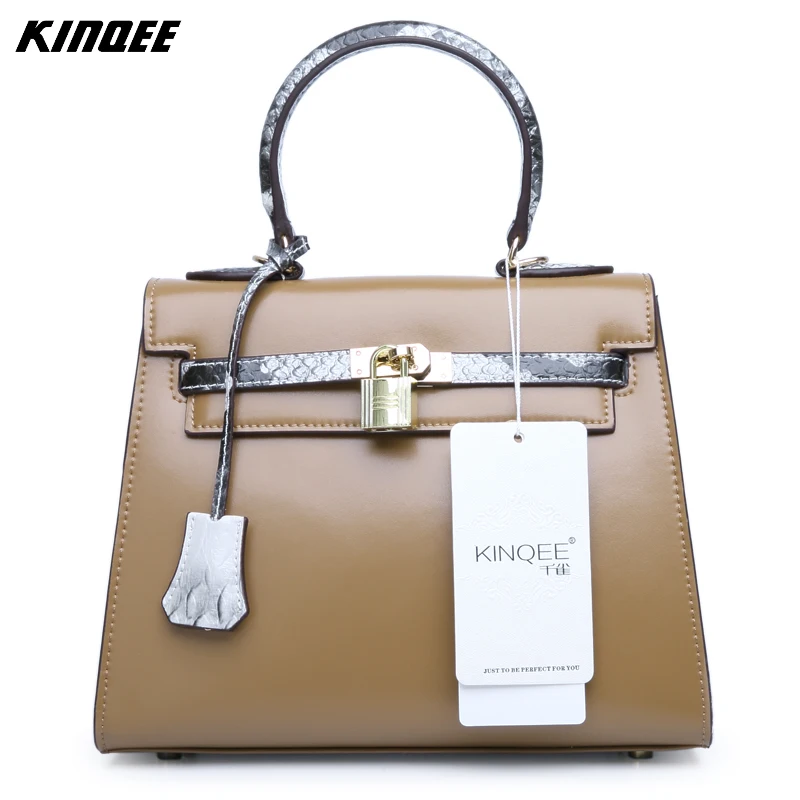 

Genuine Leather Luxury Handbags Women Bags Designer Cow Leather Box Crossbodybags Patchwork Snake Python Paid Lock Lady Quality