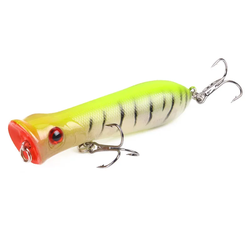 Popper Lures Bait 10 Colors 8cm/11.5 G Artificial Bionic Minnow Fish Bait Black Hook Plastic Hard Bait Fishing Gear jooyoo