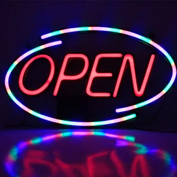 

45*25led neon open Sign Advertising Light Bill board Shopping Mall Bright Animated Motion Business Store Open Shop Us/eu Plug