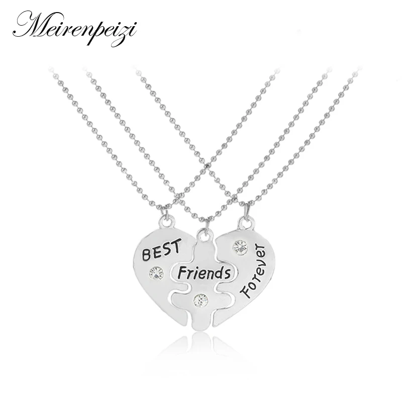 Ожерелье Lovers' Collier Bff 3 шт. ожерелье с надписью Best Friends Forever подвеска в виде сердца