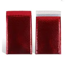 

shockproof aluminium foil red poly bubble mailers padded courier envelopes shipping package jiffy bag with custom printed logo