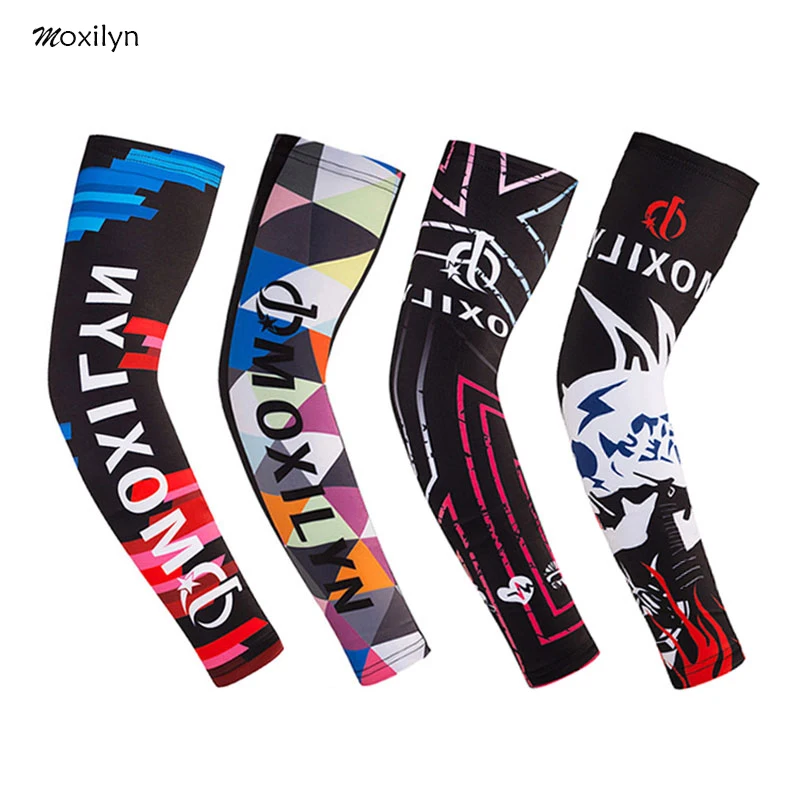 

1 Pair Breathable Quick Dry UV Protection Running Arm Sleeves Basketball Elbow Pad Fitness Armguards Sports Cycling Arm Warmers