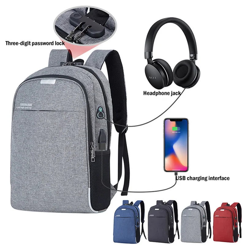 Рюкзак для ноутбука с зарядкой от usb 15,6 дюймов, рюкзак для женщин и мужчин, школьные сумки для девочек-подростков, мужской рюкзак для колледжа и путешествий