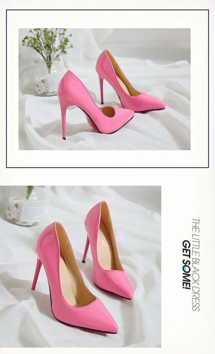Модные розовые туфли на высоком каблуке; женские туфли-лодочки; пикантные туфли на шпильках с острым носком; женские свадебные вечерние туфли; Размеры 4-13