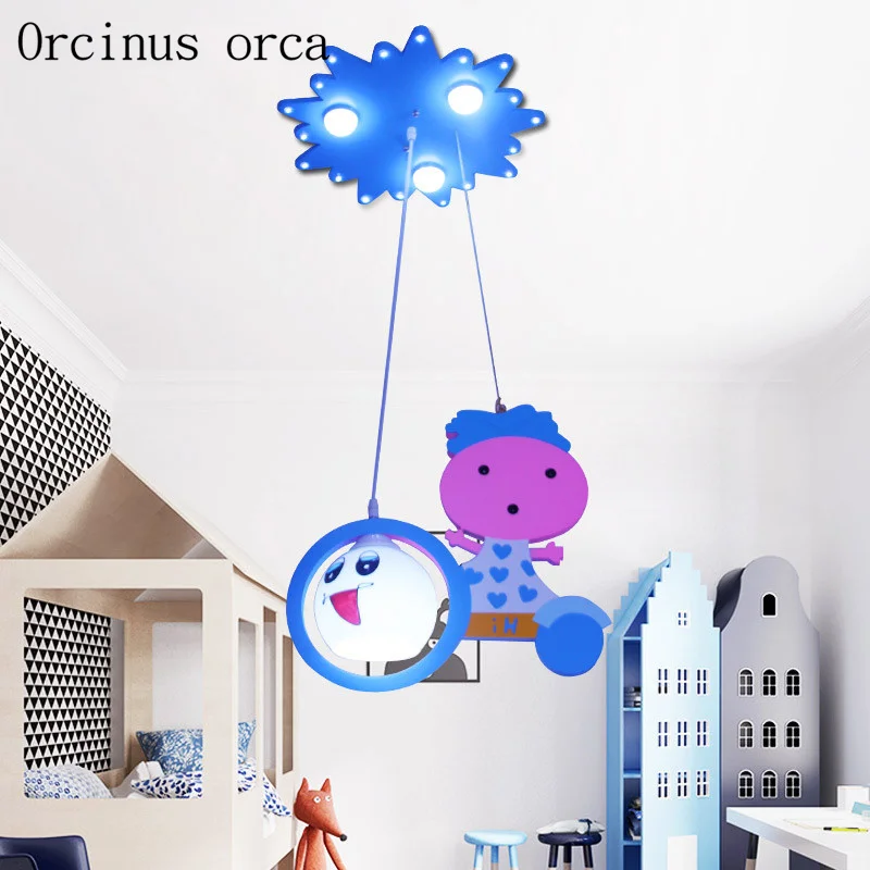 

Creative cartoon doll chandelier children room boys and girls bedroom modern protective eye LED Chandelier free shipping