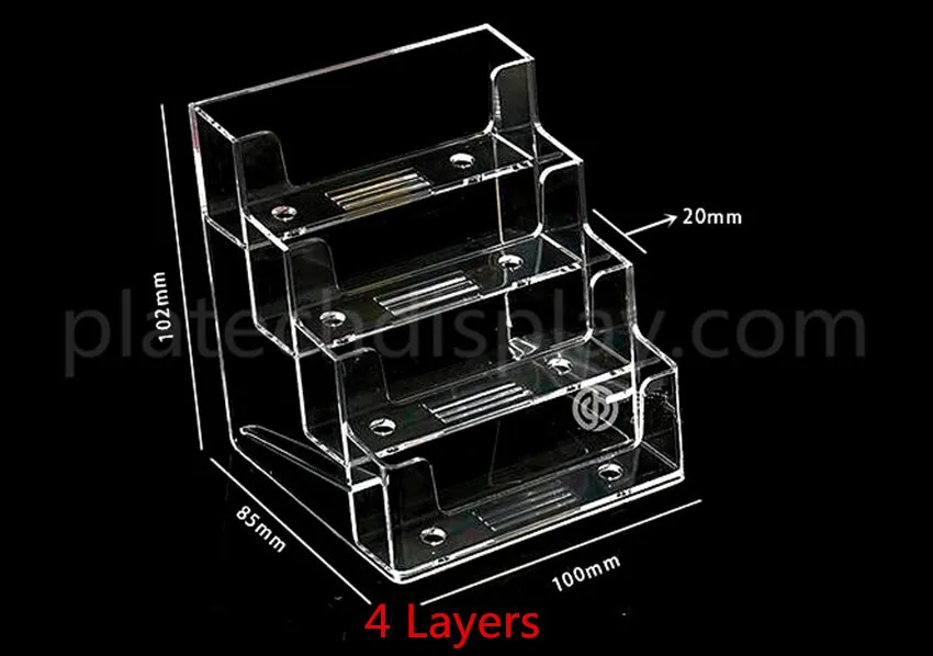 Tipos de Negócios de Plástico Nome da Empresa de Cartão de id Clara para a Cabine da Exposição Ambiente de Trabalho Vários Acrílico Titulares Display Stand no 400pcs 4 Cheap Acessórios e crachás