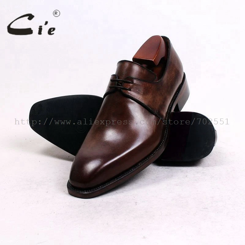 Cie/мужские туфли дерби на плоской подошве из натуральной телячьей кожи с квадратным плоским носком на заказ; дышащие коричневые туфли на плоской подошве; D141