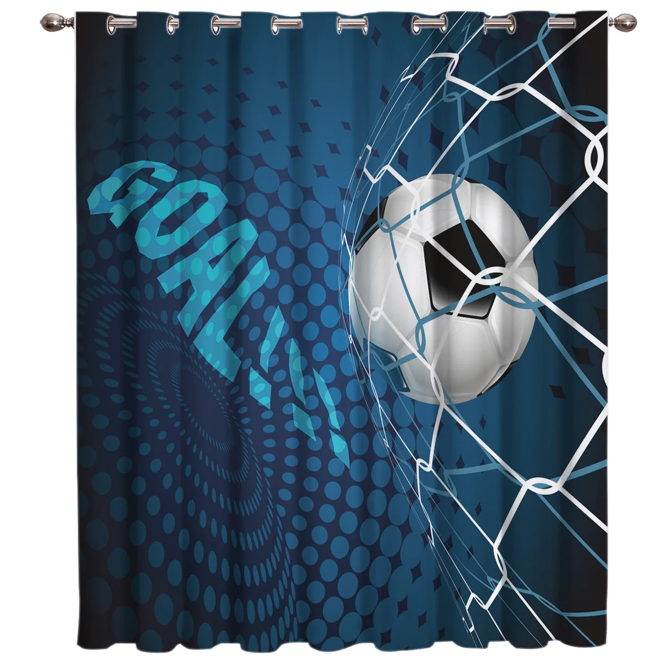 Soccer Curtains Balls Football Design 3D Window Curtains for Living Room Bedroom Kitchen Cortinas Para Sala De Estar Polyester