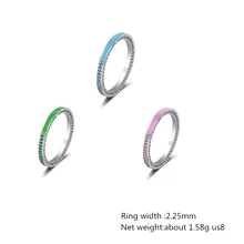 925 Silver Enamel Rings Beautiful Color Enamel and Shiny Small Zircon Fashion Ring for Women Enamel Jewelry feelgood individuality vintage silver color jewellery exquisite enamel small flower and imitation pearl jewelry sets for women