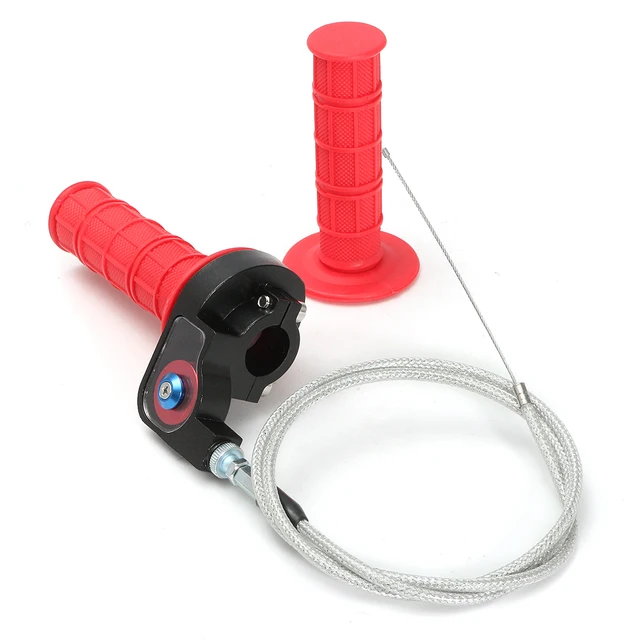 1Pair Hand Grips 7/8" Handlebars Motorcycle Throttle Grip Twist Cable For CG125 150cc 200cc