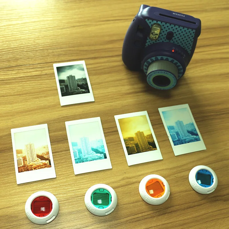 4 Sztuk Instax Mini Bliska Obiektywu Filtr Zestaw Kolorowe